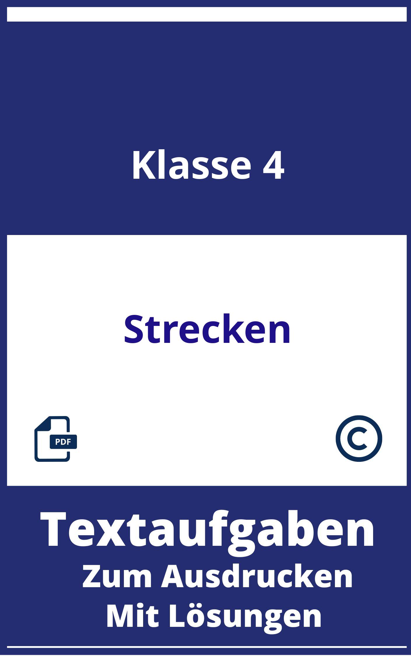 Textaufgaben 4. Klasse Strecken