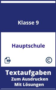 Textaufgaben 9 Klasse Hauptschule