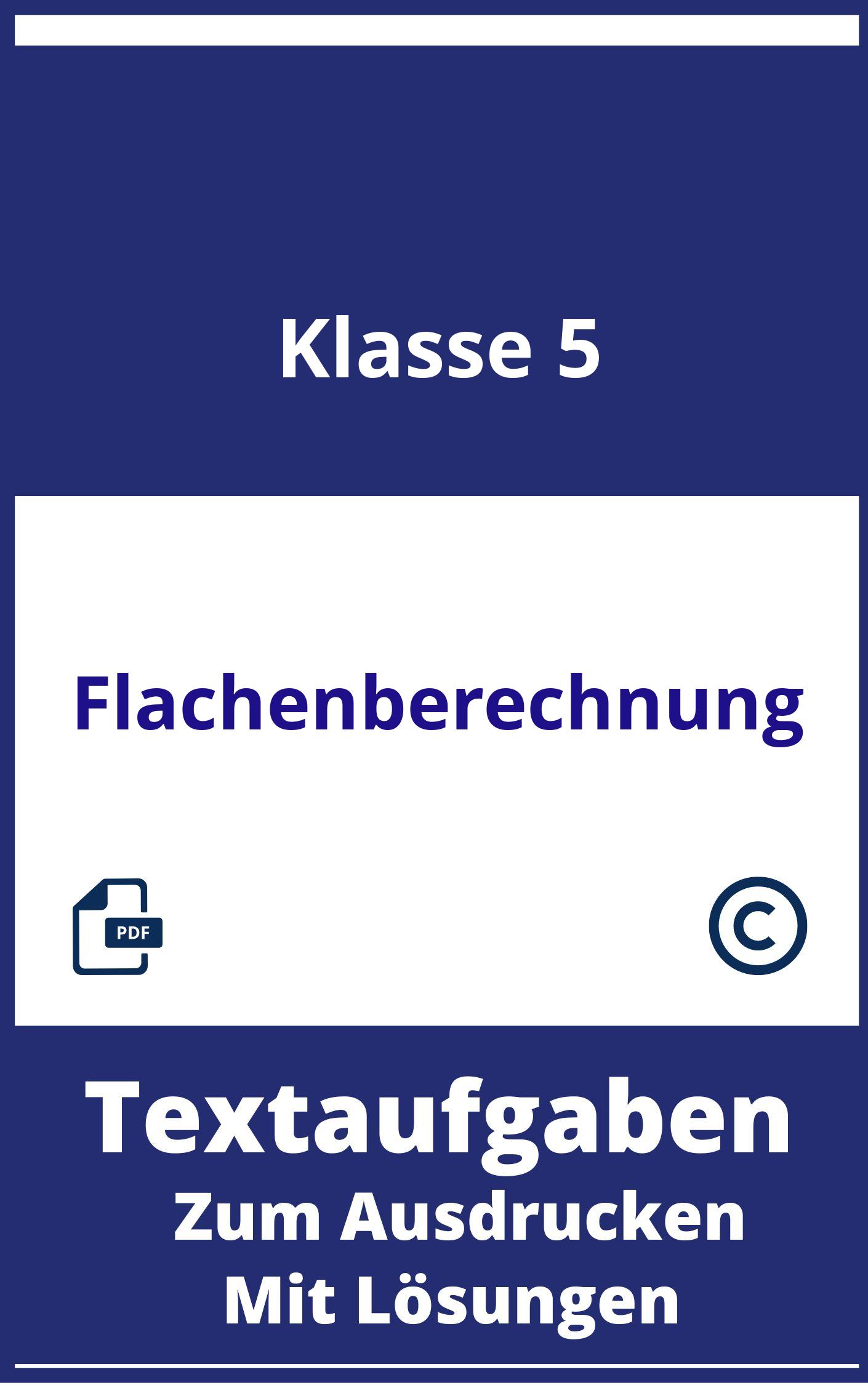 Textaufgaben Flächenberechnung 5. Klasse