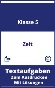 Textaufgaben Zeit 5.Klasse